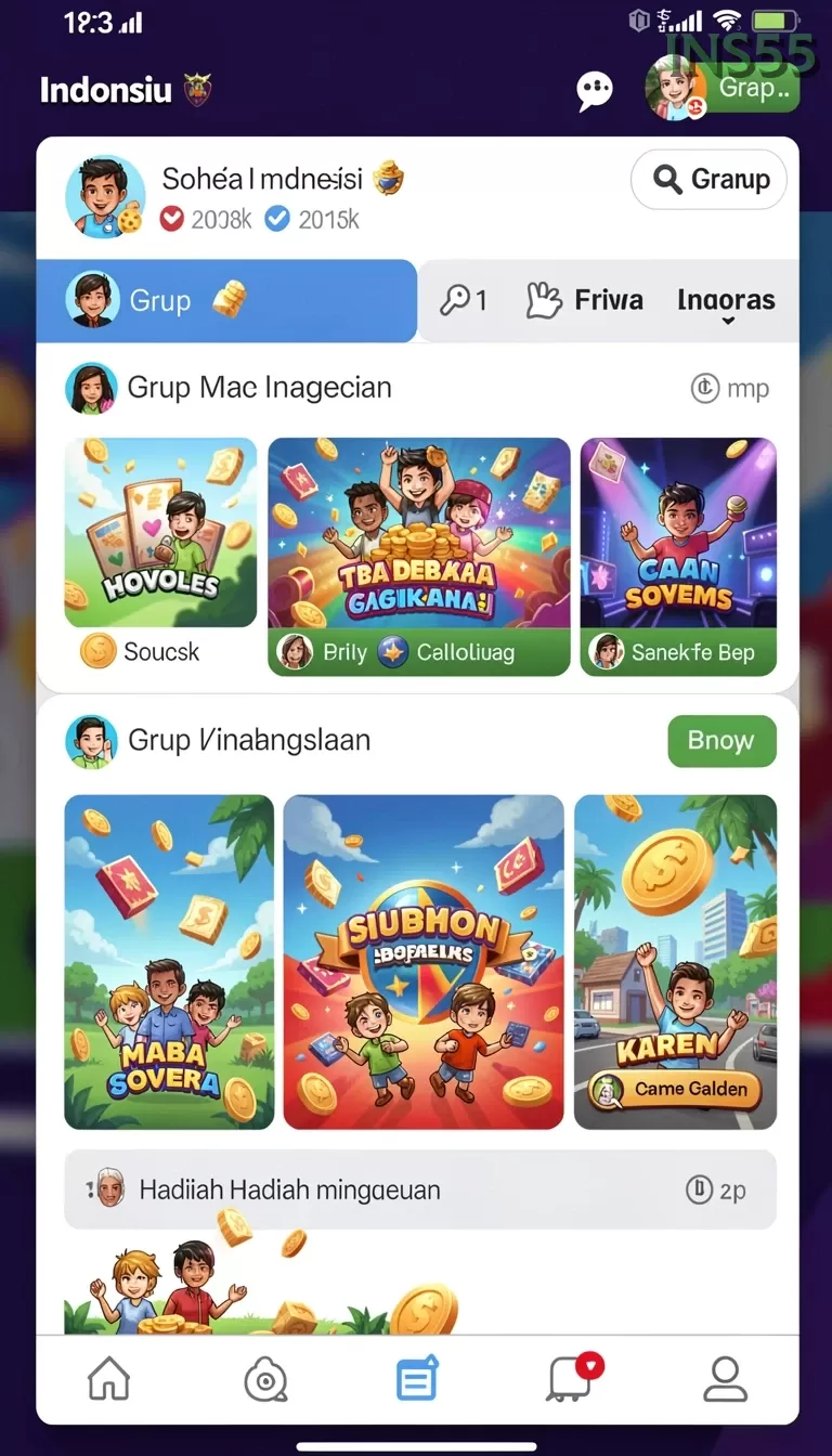 Galeri pratinjau visual ins55 build APK resmi terbaru